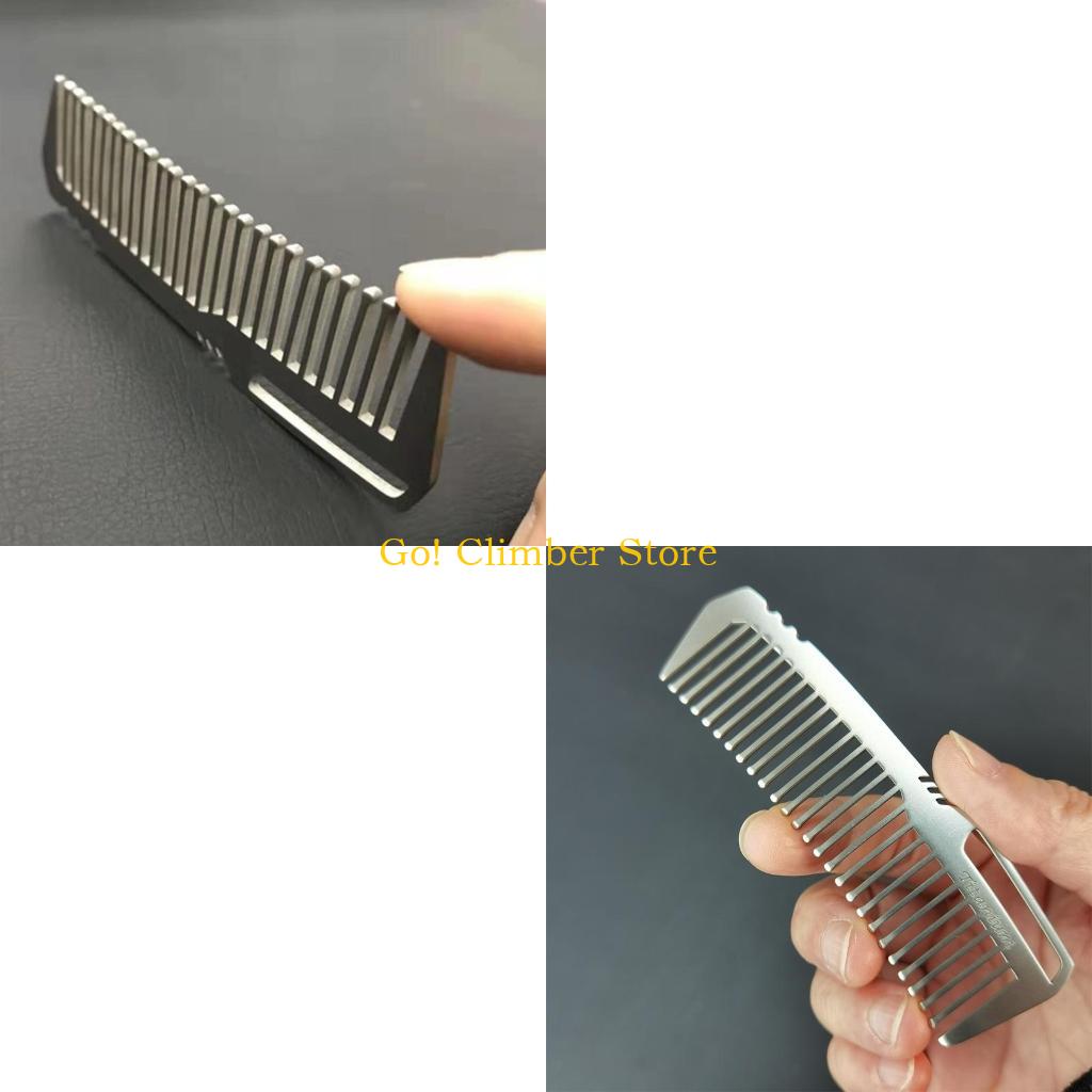 Comb Pocket Titanium - Q84C المحمولة لمشط سبائك التيتانيوم فرشاة