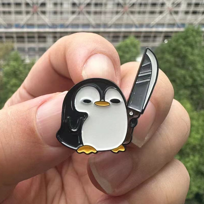 Edc Everyday Carry Knives - مضحك البطريق عقد سكين كبير بروش