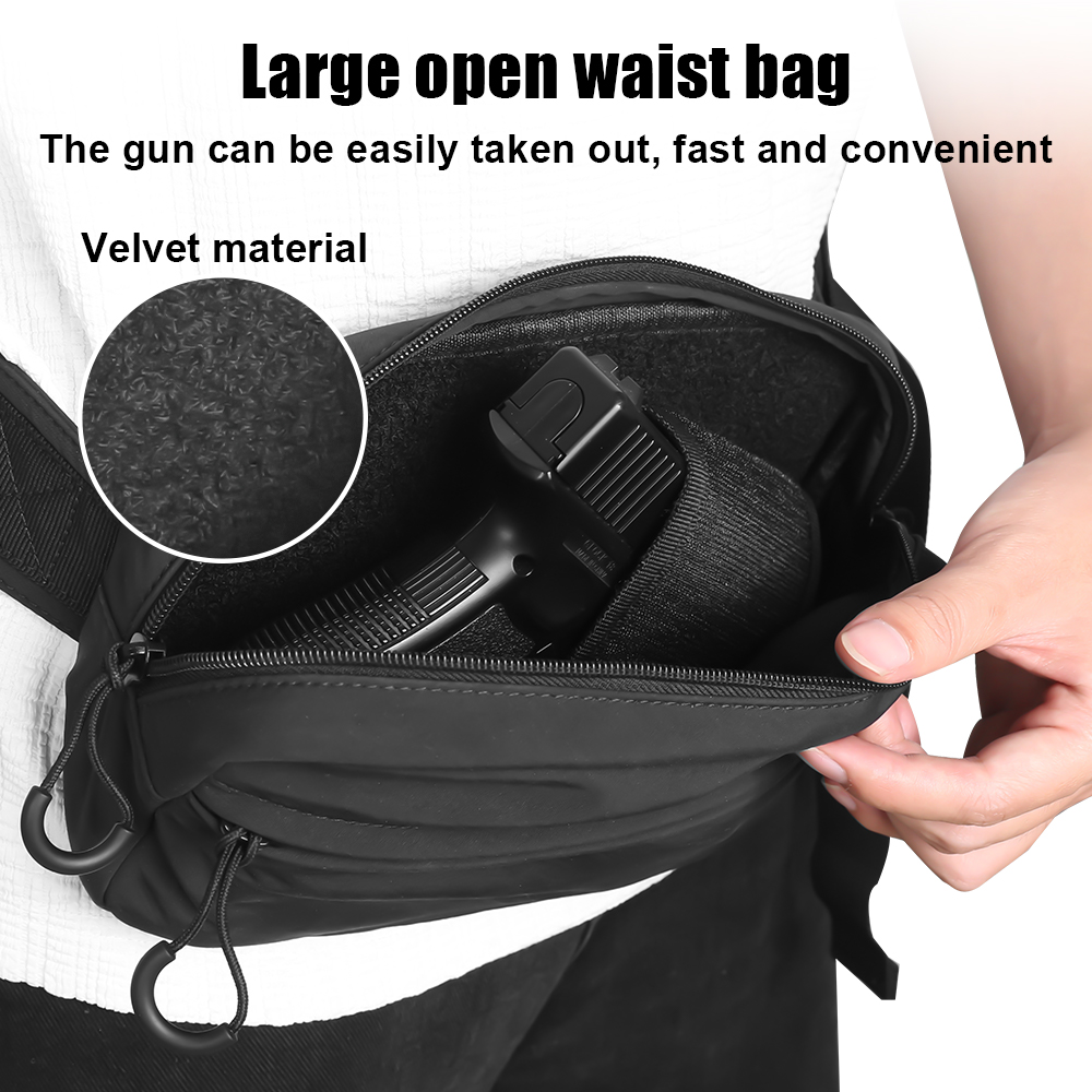 التكتيكية حقيبة كروسبودي مسدس  - مراجعة Edc Concealed Carry Fanny Pack وسعره
