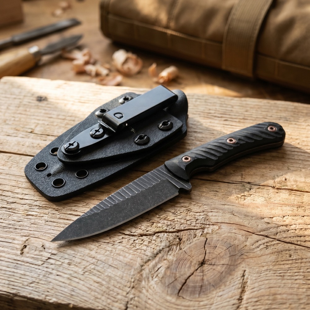 سكين بوشكرافت ذو نصل كامل من ف - مراجعة Edc Carry Fixed Blade وسعره