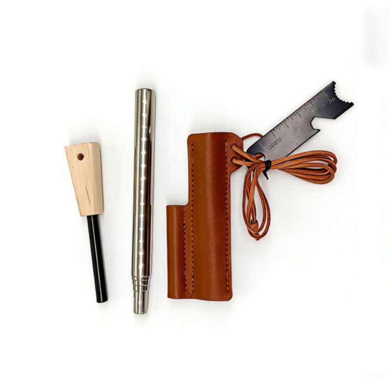 غطاء جلدي لولاعة النار متعددة  - مراجعة Ferro Rod Striker وسعره