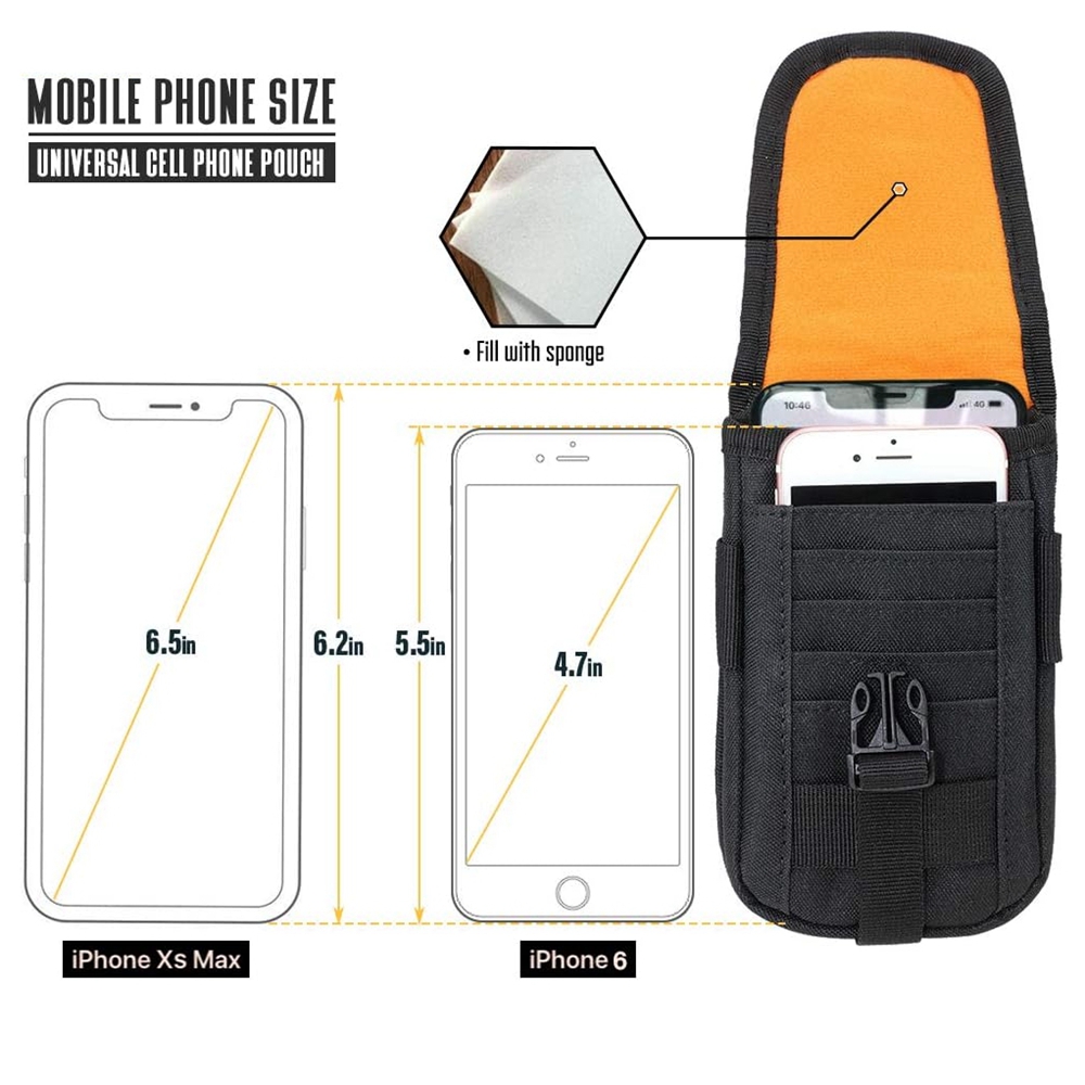 حافظة هاتف تكتيكية بنظام مولي، - مراجعة Edc Carry Belt Pouch وسعره