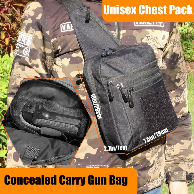 جديد التكتيكية حقيبة صدر للرجا - مراجعة Edc Carry Gun وسعره
