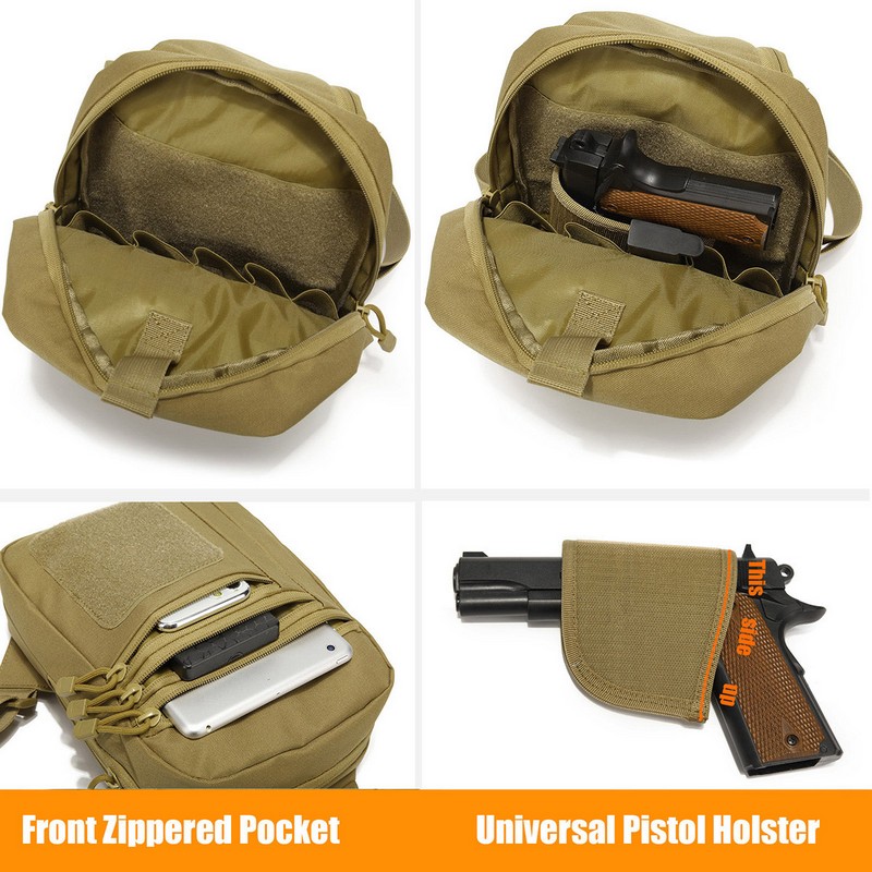 جديد التكتيكية حقيبة صدر للرجا - مراجعة Edc Carry Gun وسعره