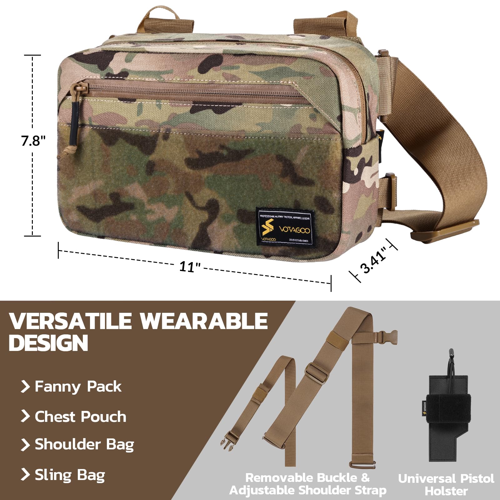 حزمة فاني تكتيكية، حقيبة حمل م - مراجعة Edc Concealed Carry Fanny Pack وسعره