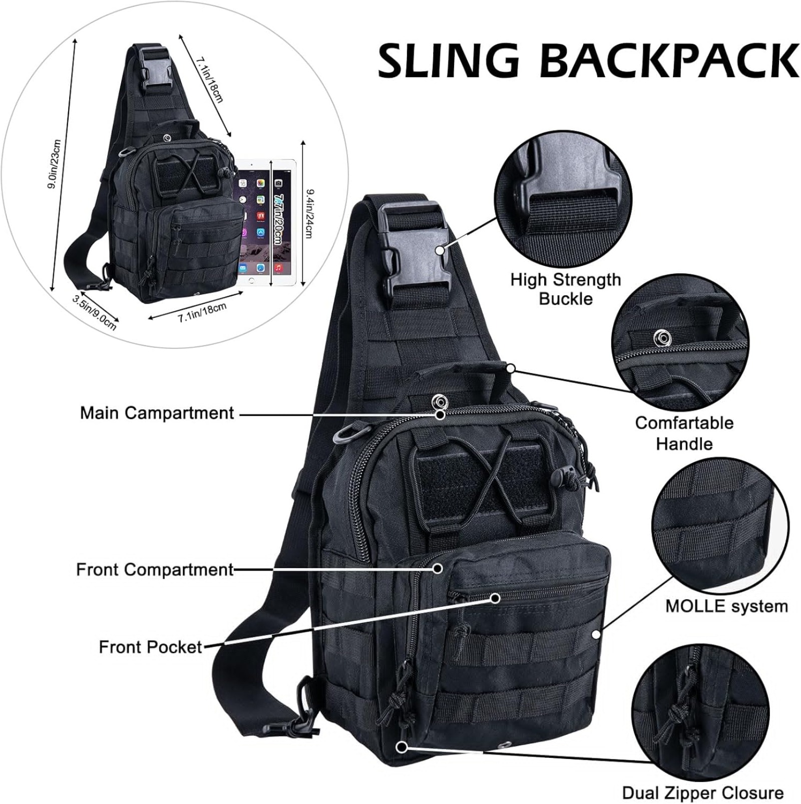 حقيبة صدر تكتيكية عسكرية مقاوم - مراجعة Edc Carry Bag For Men وسعره