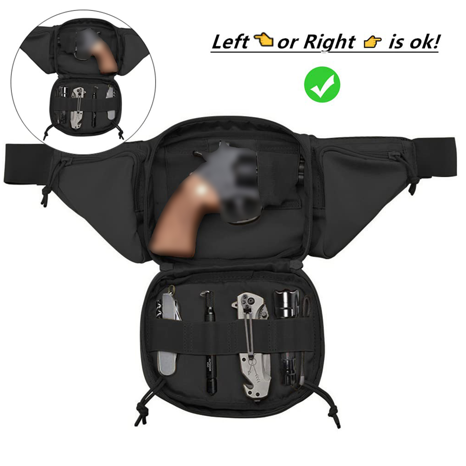 حقيبة فاني تكتيكية مضادة للماء - مراجعة Edc Concealed Carry Fanny Pack وسعره